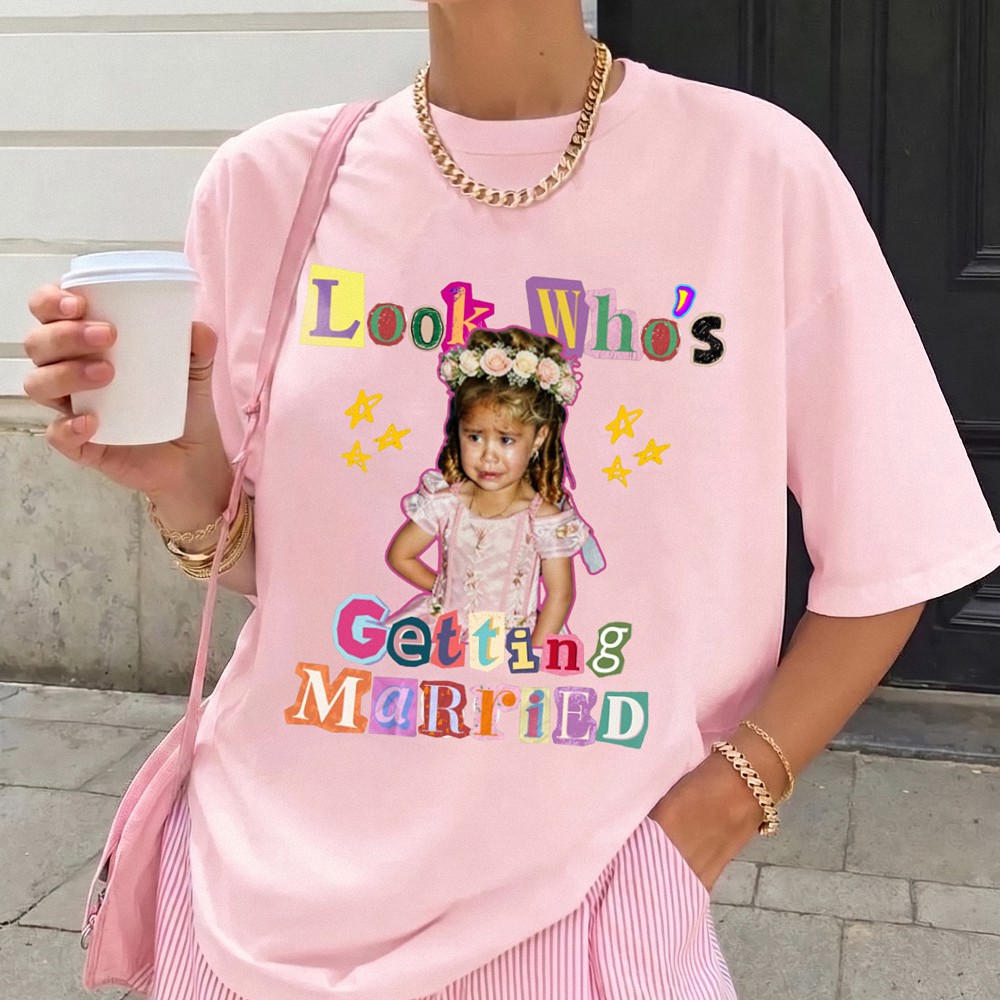 Look Who's Getting Married Retro Photo Bridal Shower Tee