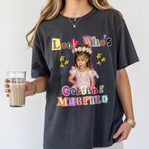 Look Who's Getting Married Retro Photo Bridal Shower Tee