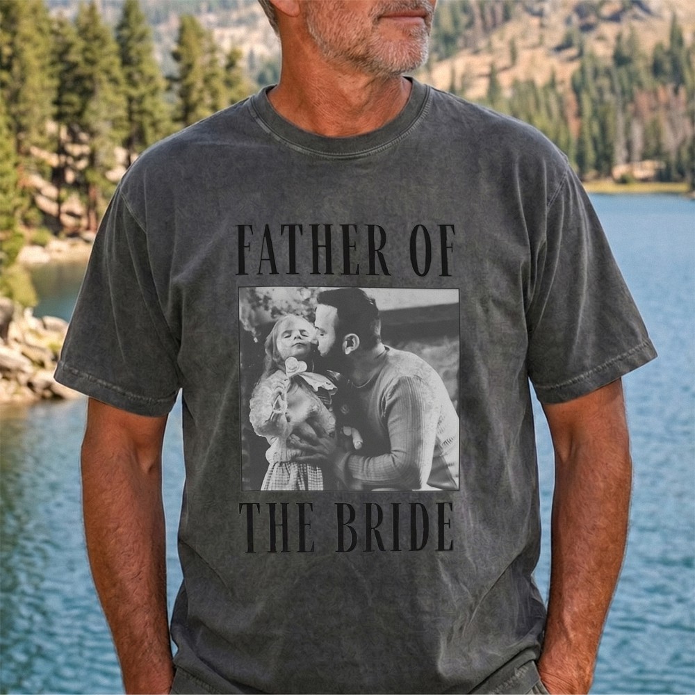 Father of the Bride Vintage Photo Tee Wedding Gift for Dad