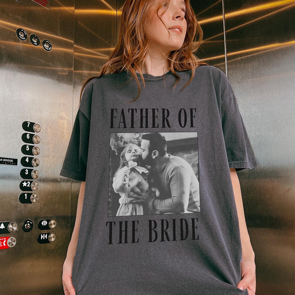 Father of the Bride Vintage Photo Tee Wedding Gift for Dad