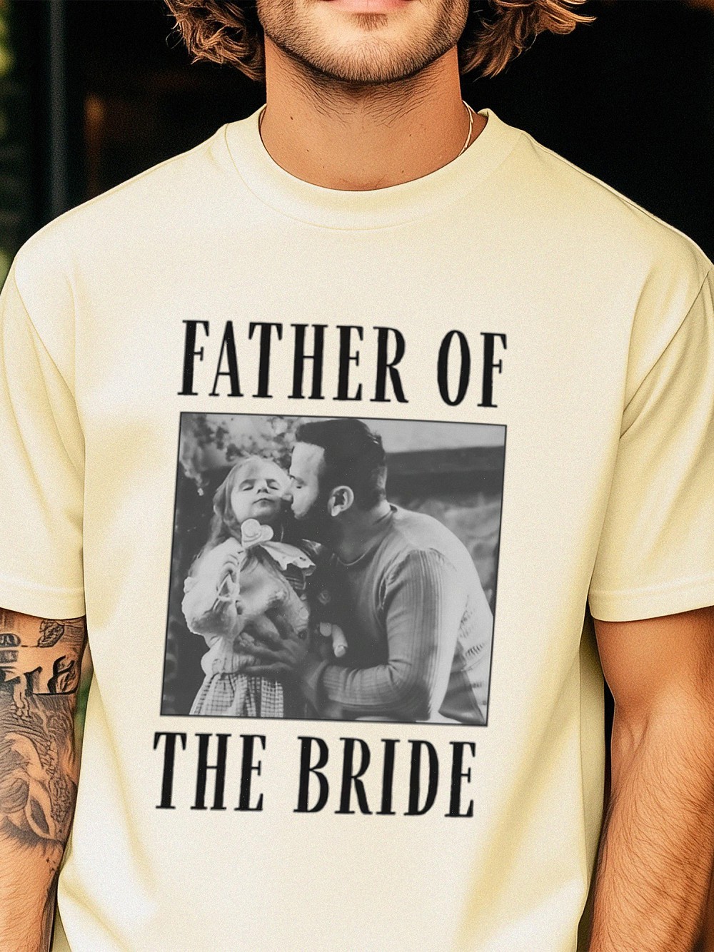 Father of the Bride Vintage Photo Tee Wedding Gift for Dad