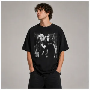 Caitlin Clark Graphic Tee Black and White Photo Oversized T-Shirt