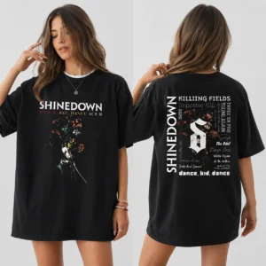 Shinedown Dance Kid Dance Act II Tour Tee Dark Rock Band Graphic T-Shirt