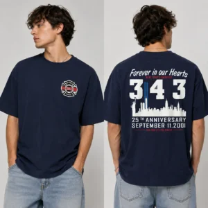 Forever In Our Hearts 25th Anniversary 9/11 Memorial Tee New York's Bravest Tribute