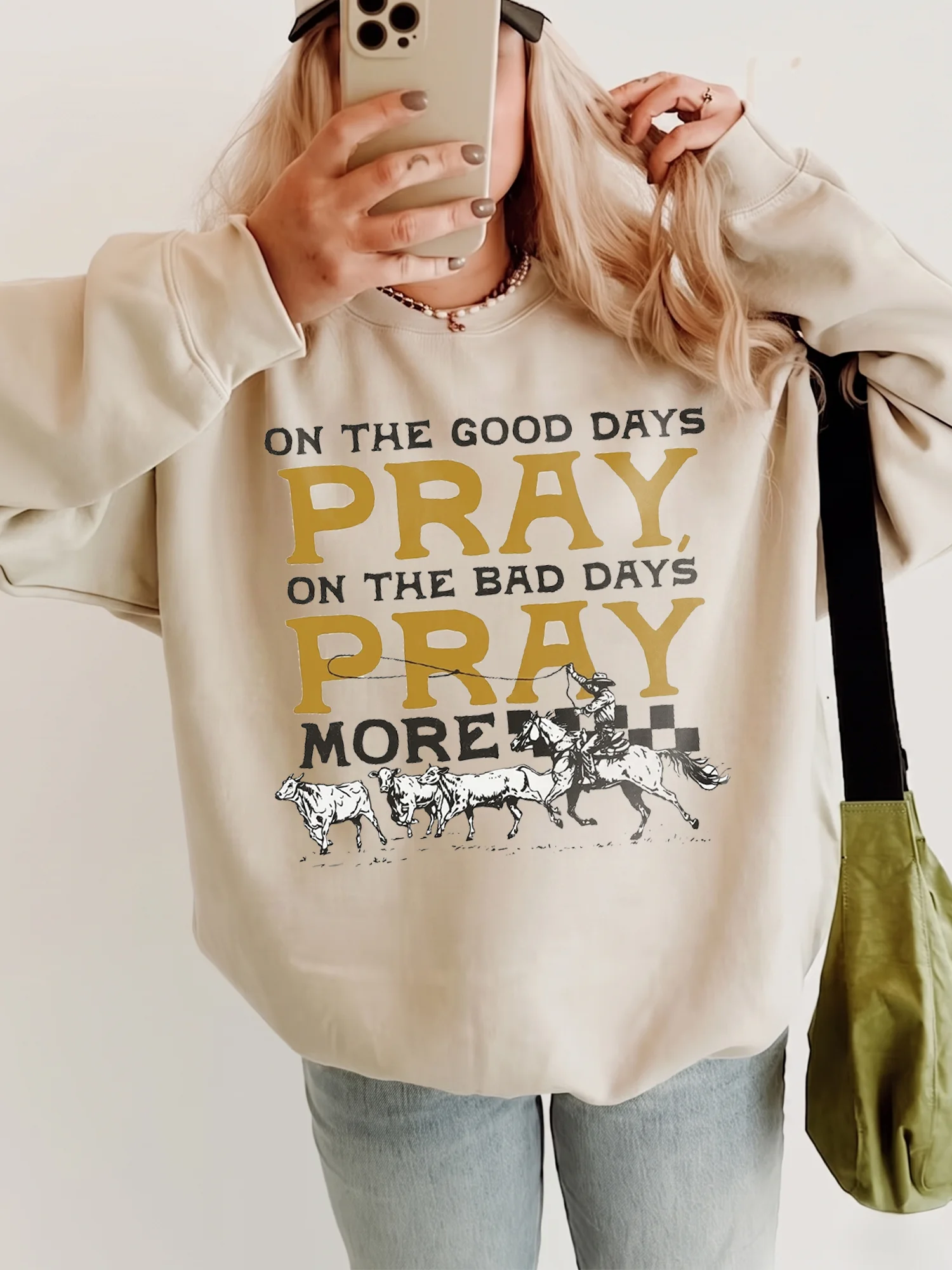 On The Good Days Pray On The Bad Days Pray More Tee Western Christian Prayer Shirt