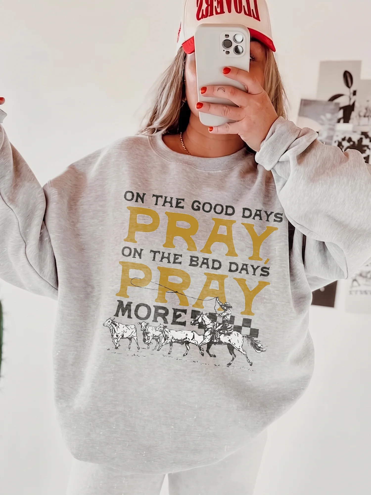 On The Good Days Pray On The Bad Days Pray More Tee Western Christian Prayer Shirt