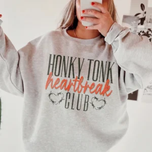 Honky Tonk Heartbreak Club Vintage Country Tee for Women