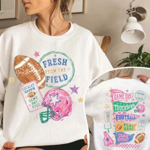 Game Day Football Sweatshirt Farm Fresh Tailgate Pullover
