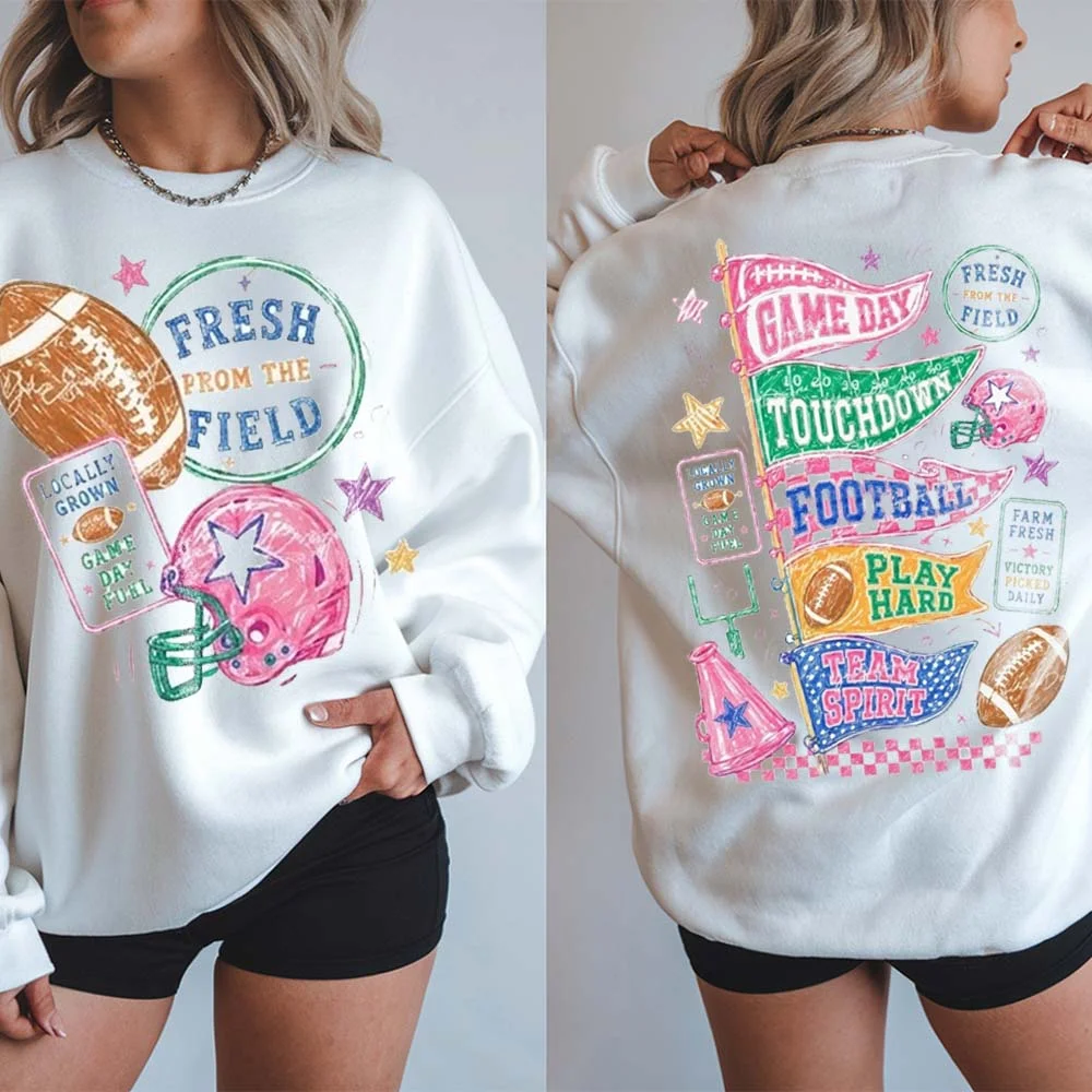 Game Day Football Sweatshirt Farm Fresh Tailgate Pullover