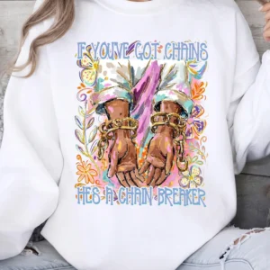 Chain Breaker Christian Tee Jesus Breaking Chains Faith Shirt for Women