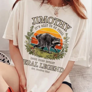 Feral Raccoon Custom Name Tee Local Trash Royalty Chaotic Humor Graphic Shirt