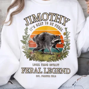 Feral Raccoon Custom Name Tee Local Trash Royalty Chaotic Humor Graphic Shirt