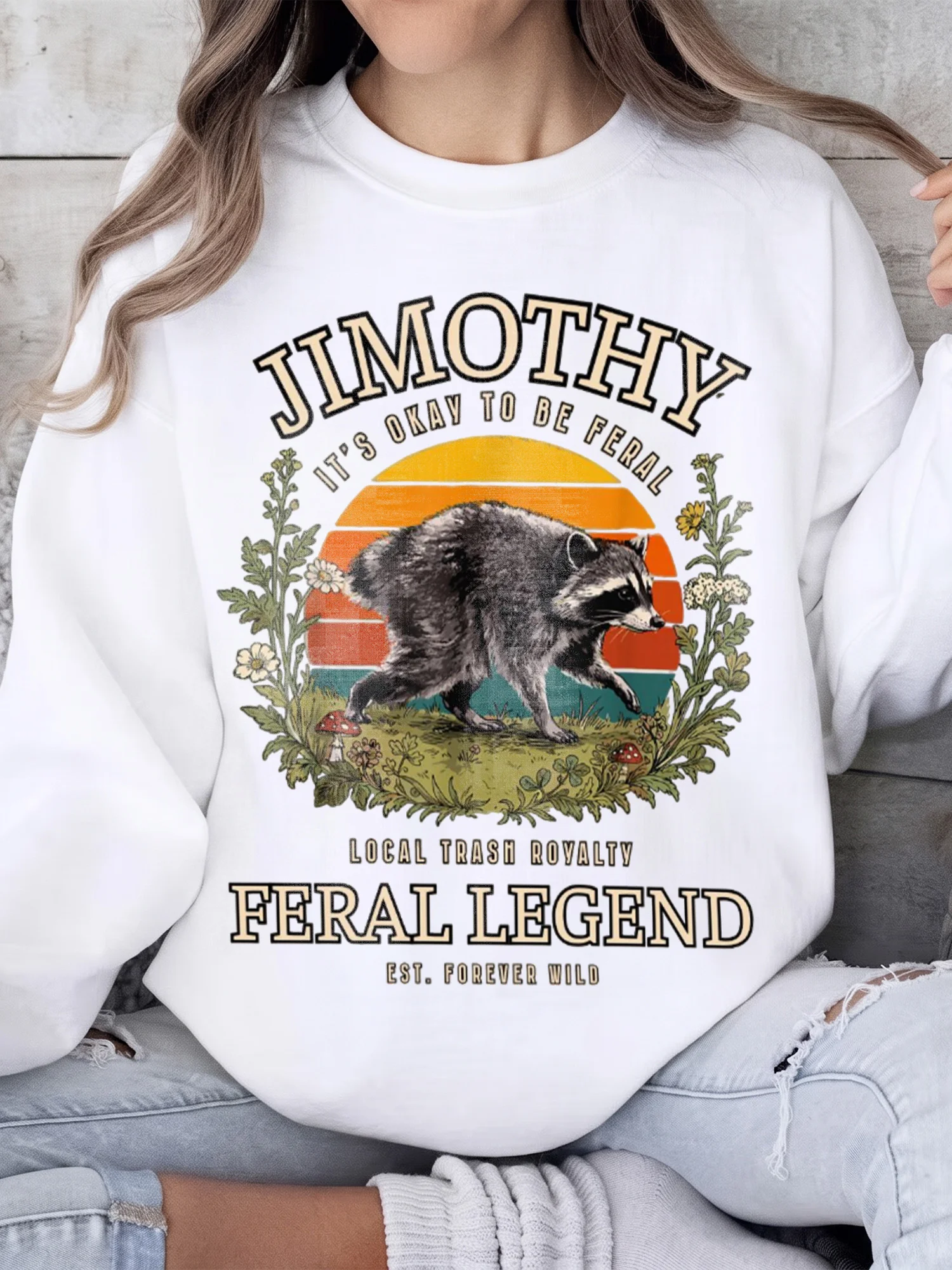 Feral Raccoon Custom Name Tee Local Trash Royalty Chaotic Humor Graphic Shirt
