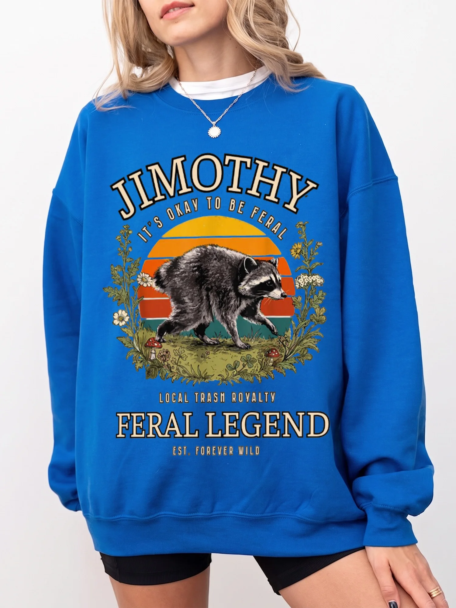 Feral Raccoon Custom Name Tee Local Trash Royalty Chaotic Humor Graphic Shirt