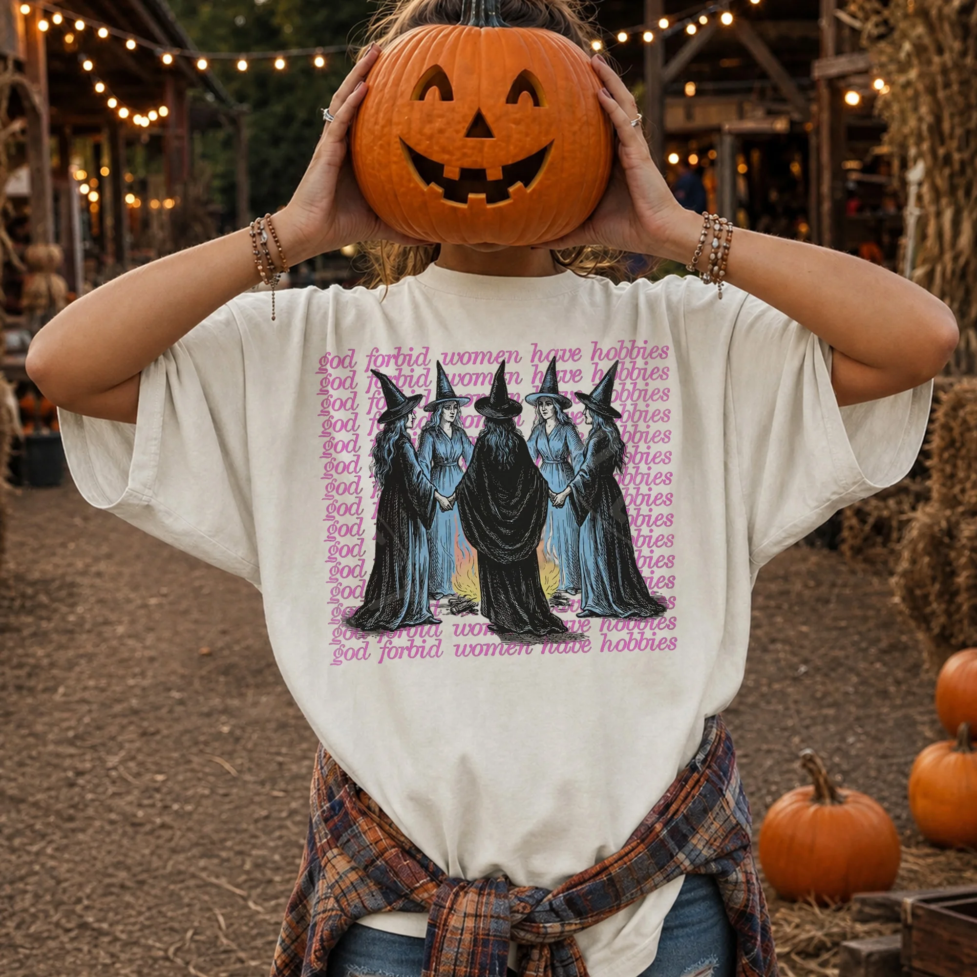 God Forbid Women Have Hobbies Witchy Tee Sarcastic Halloween Shirt