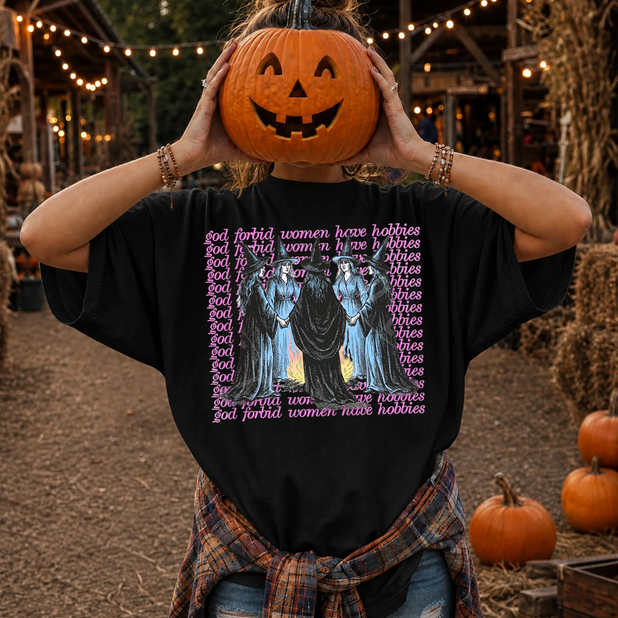 God Forbid Women Have Hobbies Witchy Tee Sarcastic Halloween Shirt