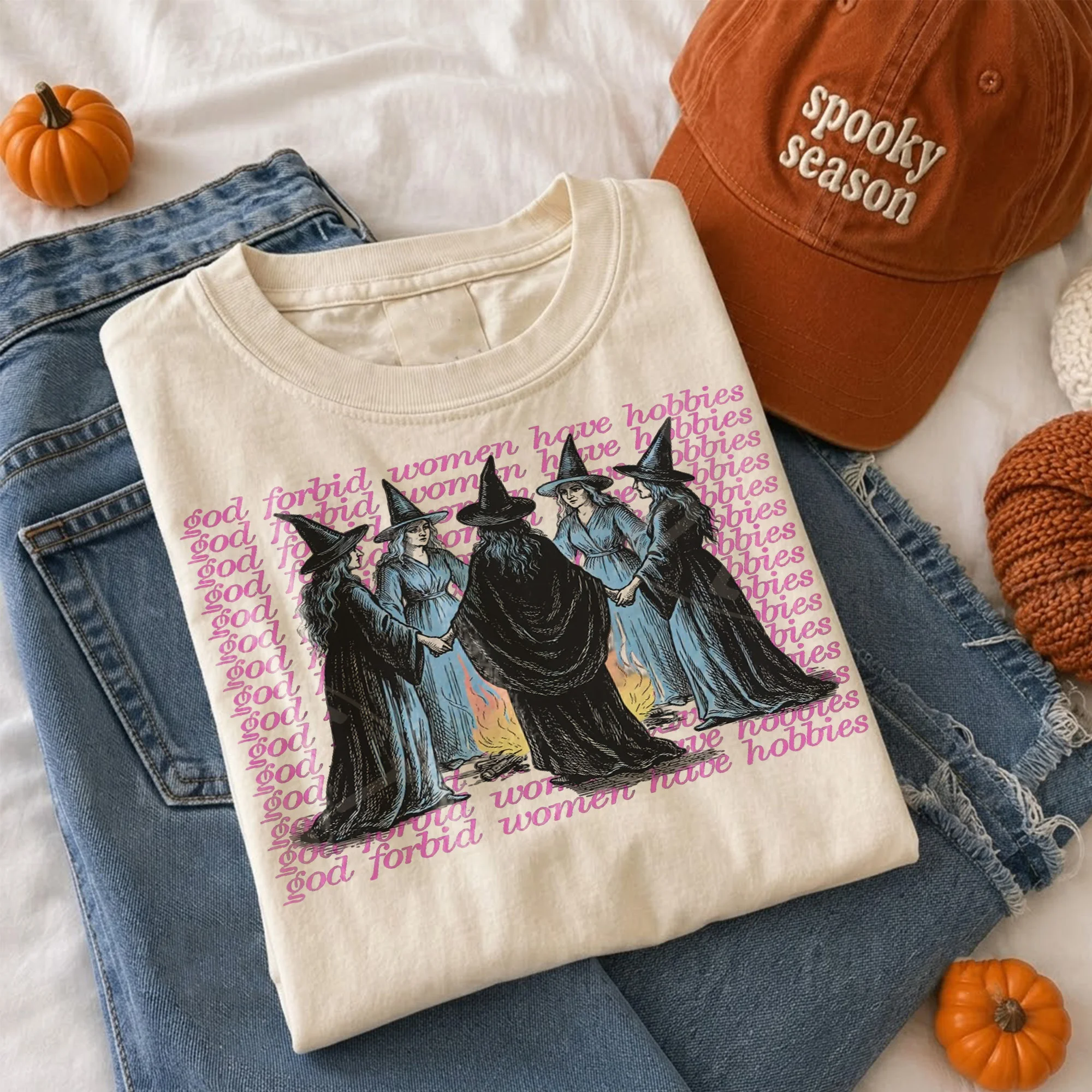 God Forbid Women Have Hobbies Witchy Tee Sarcastic Halloween Shirt