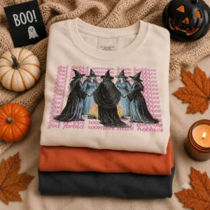 God Forbid Women Have Hobbies Witchy Tee Sarcastic Halloween Shirt