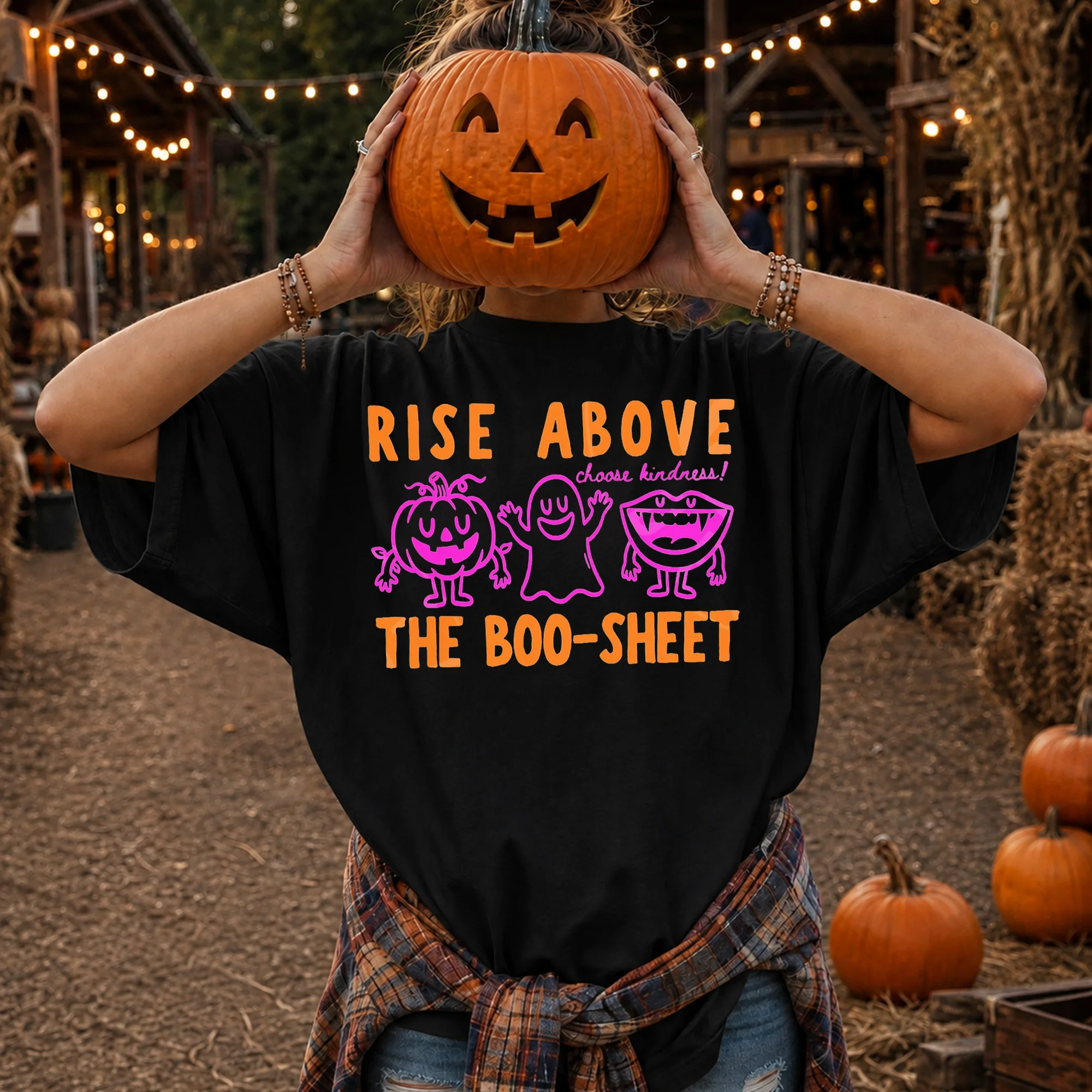 Halloween Kindness Spooky Season Tee Rise Above The Boo Sheet Fall Teacher Shirt