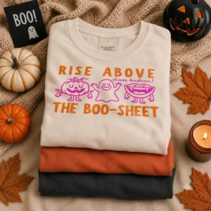 Halloween Kindness Spooky Season Tee Rise Above The Boo Sheet Fall Teacher Shirt