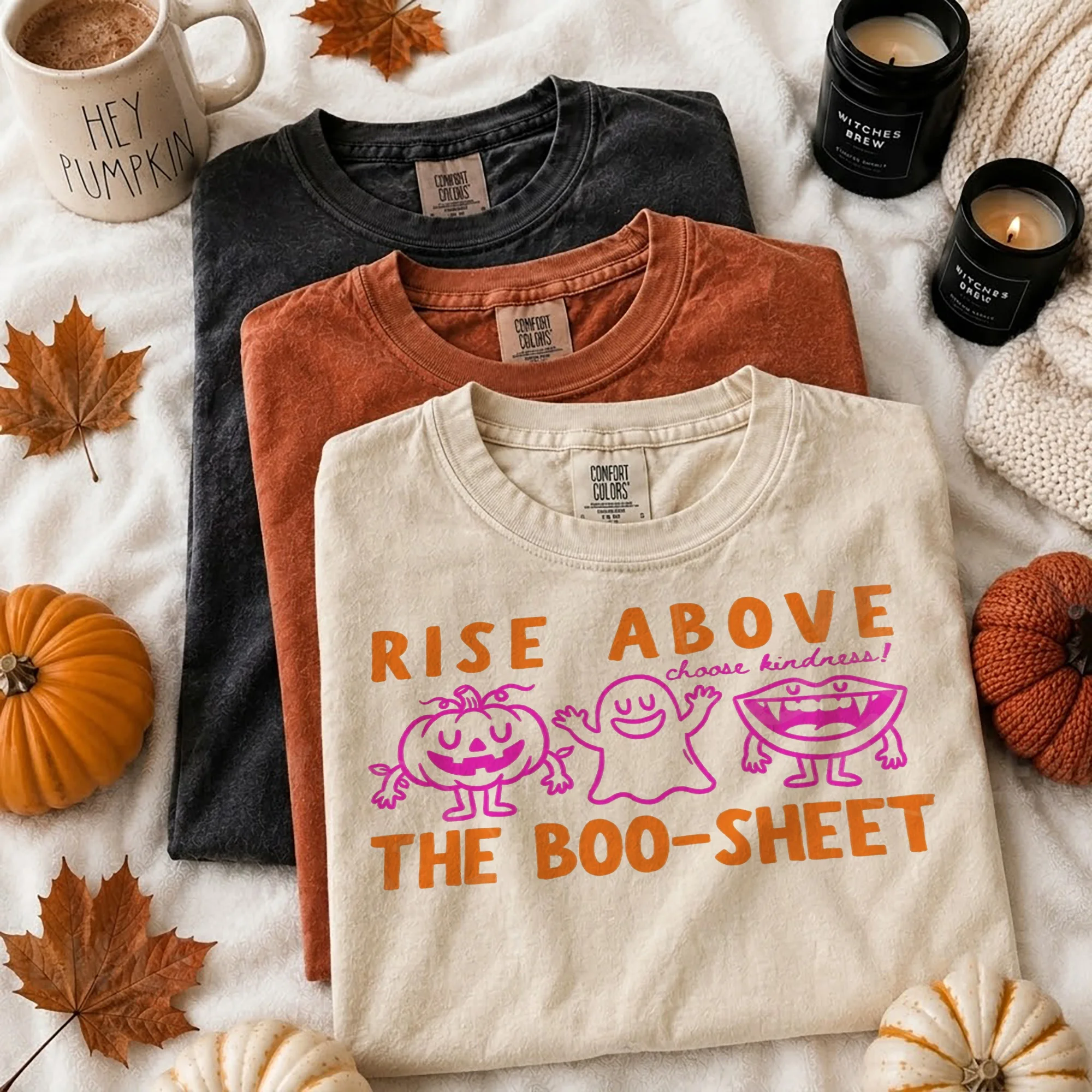 Halloween Kindness Spooky Season Tee Rise Above The Boo Sheet Fall Teacher Shirt