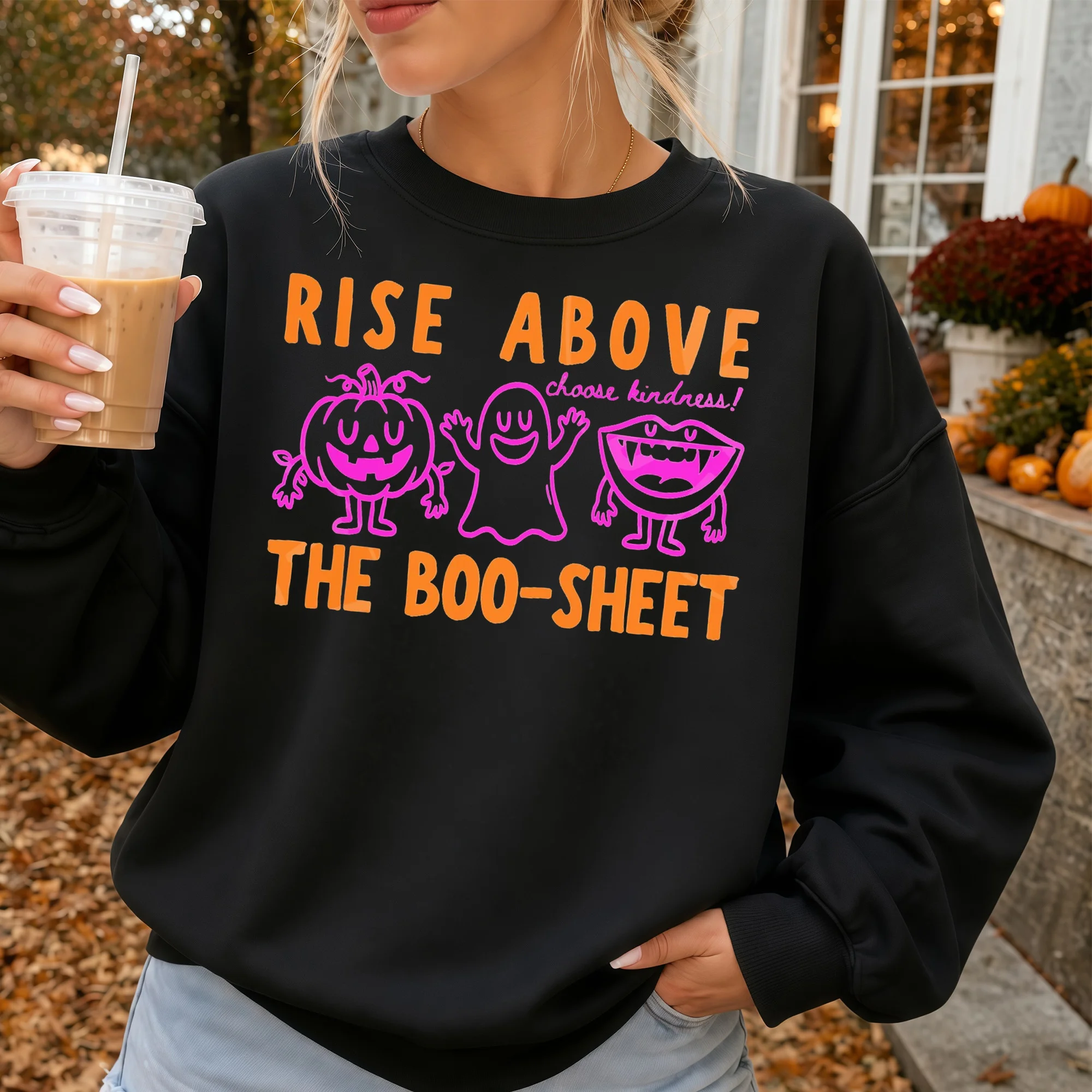 Halloween Kindness Spooky Season Tee Rise Above The Boo Sheet Fall Teacher Shirt