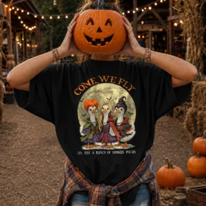 Come We Fly Hocus Pocus Tee Funny Sanderson Sisters Duck Halloween Shirt