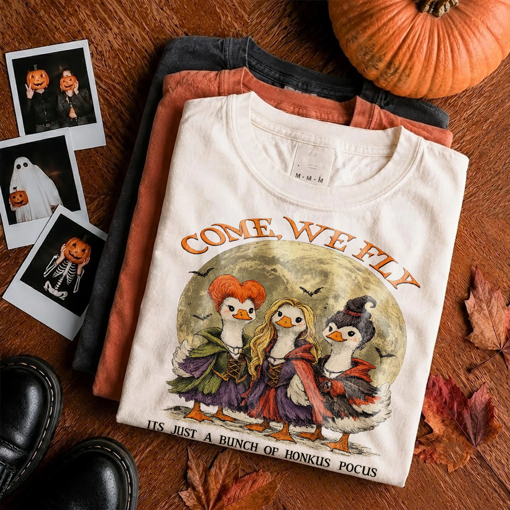 Come We Fly Hocus Pocus Tee Funny Sanderson Sisters Duck Halloween Shirt