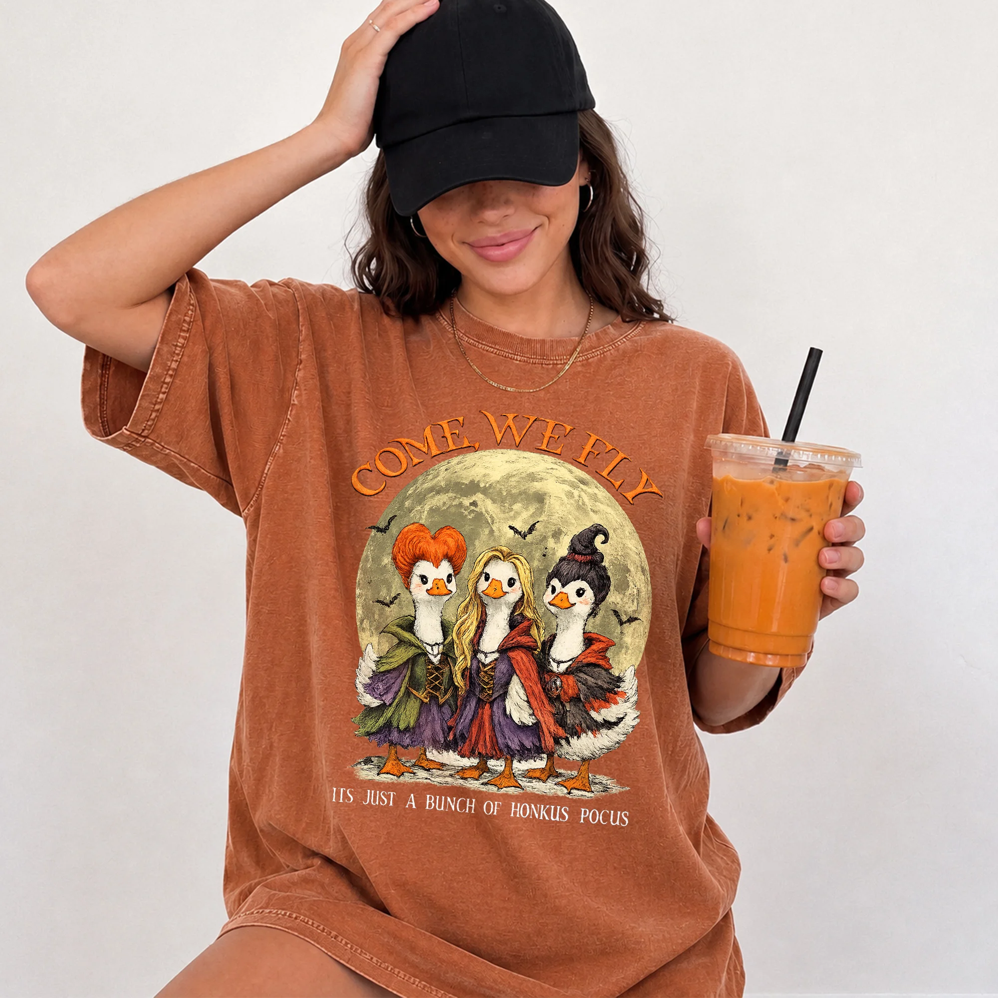 Come We Fly Hocus Pocus Tee Funny Sanderson Sisters Duck Halloween Shirt