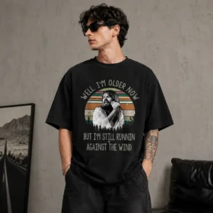 Against the Wind Bob Seger Lyric Vintage Rock Tee for Classic Rock Fans