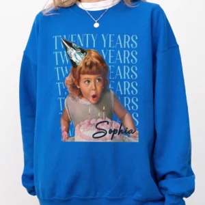 TWENTY YEARS 20th Birthday Custom Sweatshirt Retro Milestone Gift
