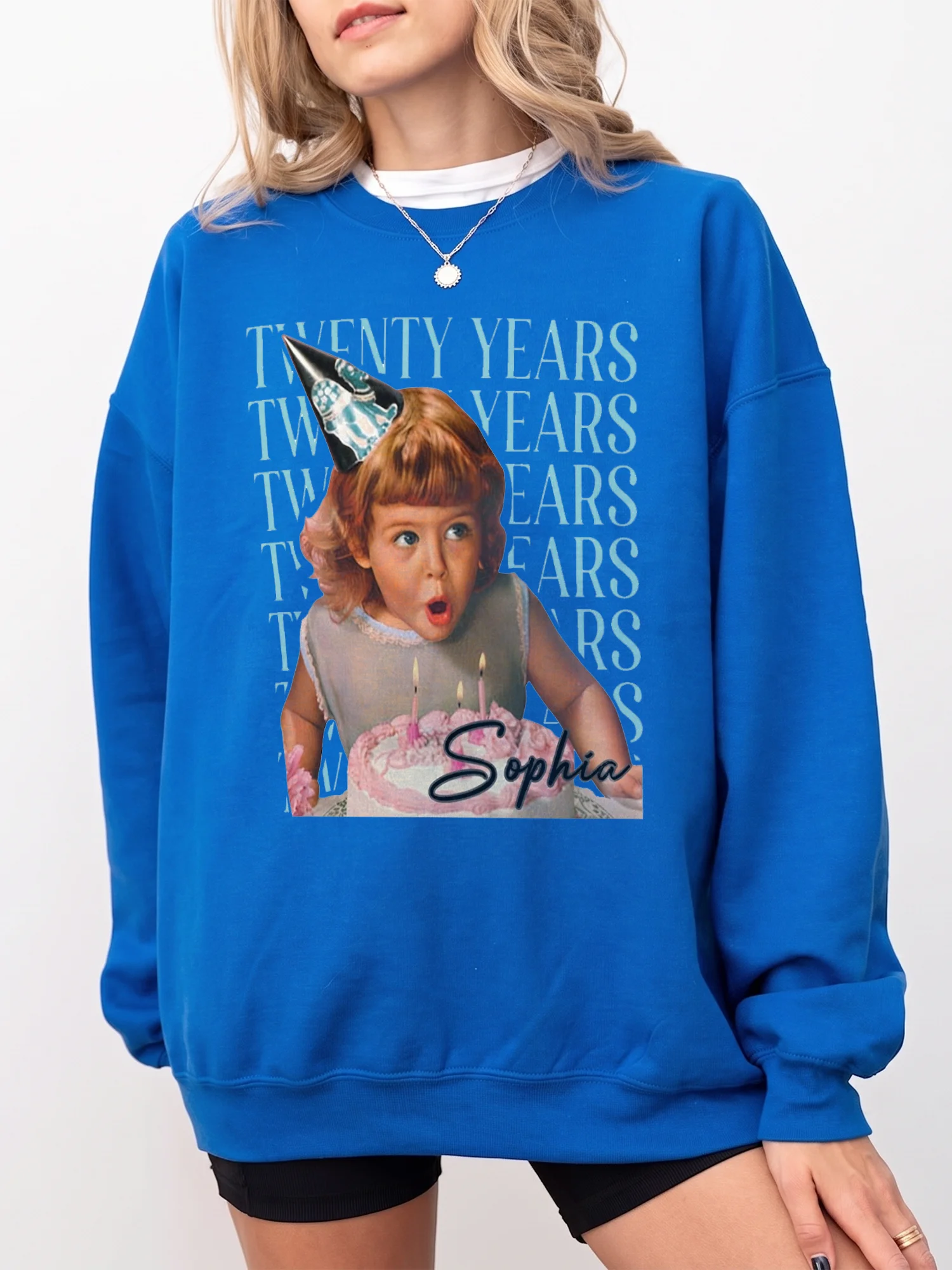 TWENTY YEARS 20th Birthday Custom Sweatshirt Retro Milestone Gift
