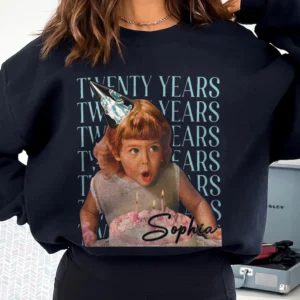 TWENTY YEARS 20th Birthday Custom Sweatshirt Retro Milestone Gift