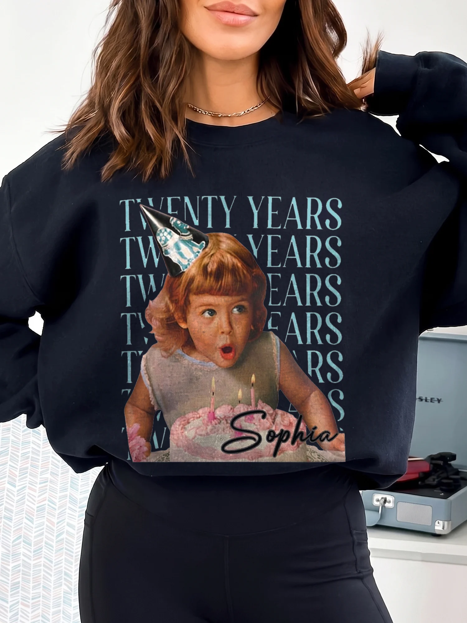 TWENTY YEARS 20th Birthday Custom Sweatshirt Retro Milestone Gift