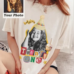 Look Who's Happy Birthday Tee Personalized Custom Photo Shirt