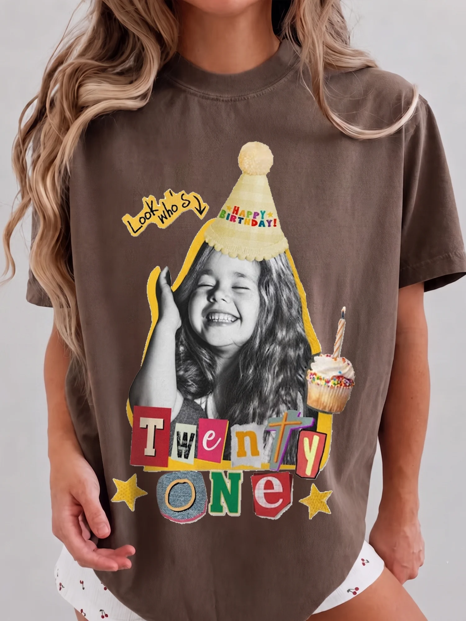 Look Who's Happy Birthday Tee Personalized Custom Photo Shirt