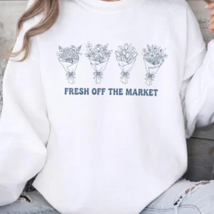 Fresh Off The Market Floral Bouquet Tee Bachelorette Shirt For Women