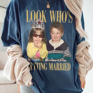 Look Who's Getting Married Custom Photo Tee Engagement Gift Shirt