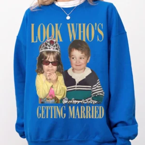 Look Who's Getting Married Custom Photo Tee Engagement Gift Shirt