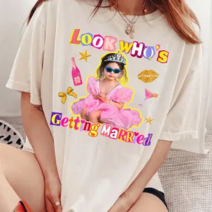 Look Who's Getting Married Custom Bride Photo Tee for Bachelorette Party