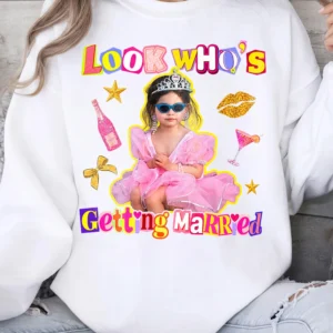 Look Who's Getting Married Custom Bride Photo Tee for Bachelorette Party