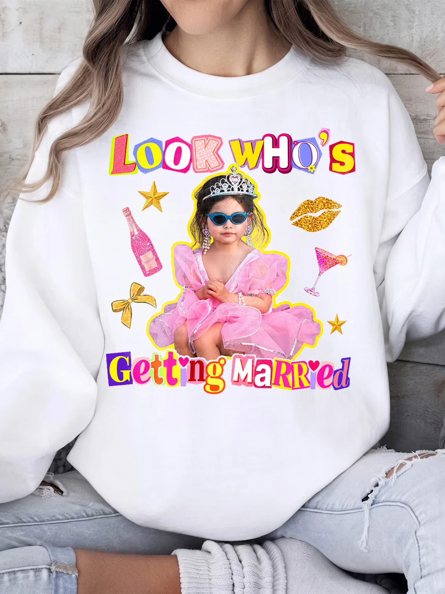 Look Who's Getting Married Custom Bride Photo Tee for Bachelorette Party
