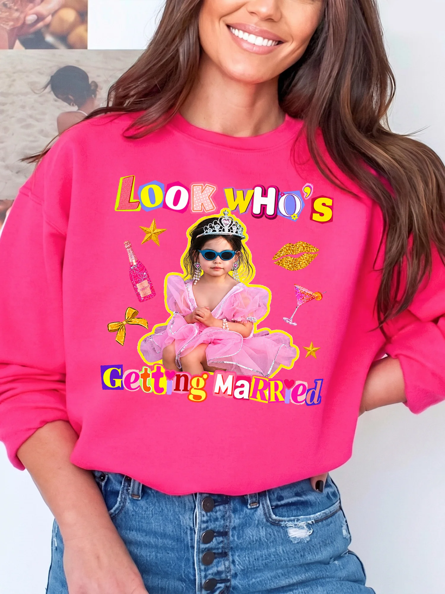 Look Who's Getting Married Custom Bride Photo Tee for Bachelorette Party