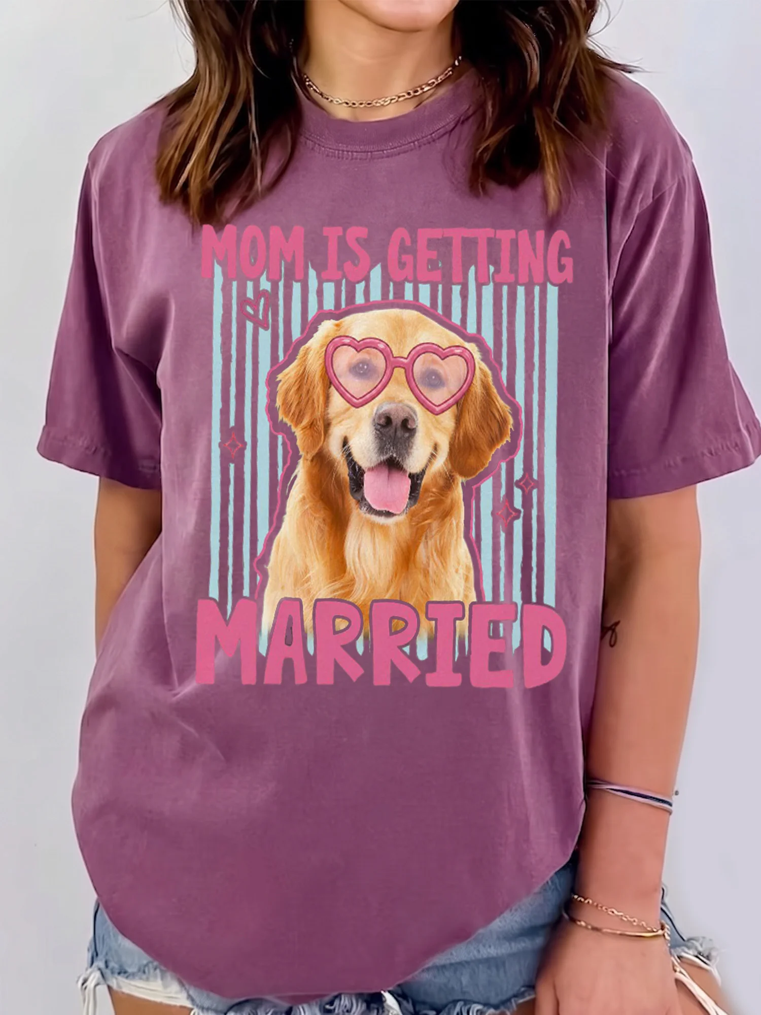 Mom Is Getting Married Golden Retriever Tee Dog Bride Bachelorette Shirt