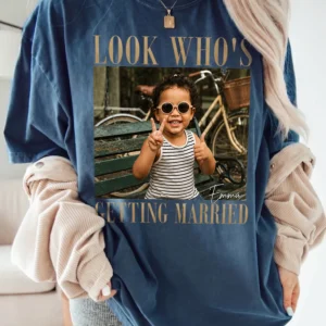 Look Who's Getting Married Custom Photo Tee Personalized Engagement Party Shirt