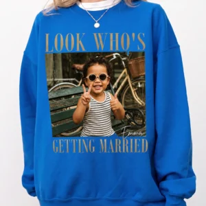 Look Who's Getting Married Custom Photo Tee Personalized Engagement Party Shirt