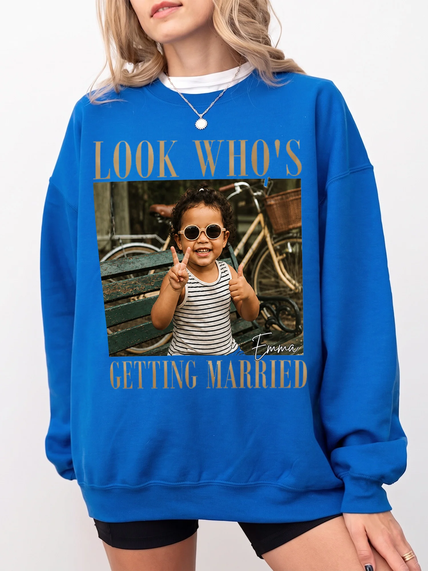 Look Who's Getting Married Custom Photo Tee Personalized Engagement Party Shirt