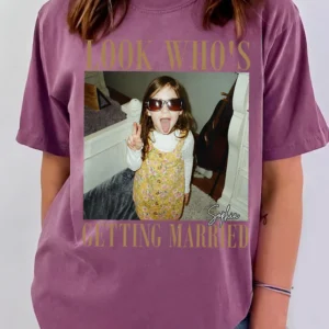 Look Who's Getting Married Custom Photo Tee Personalized Bachelorette Party Shirt