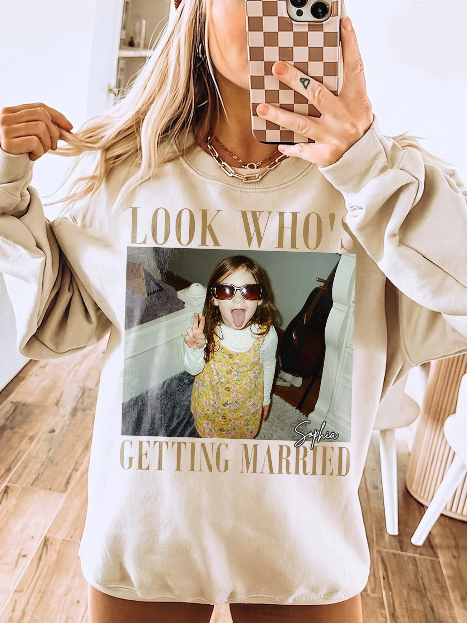 Look Who's Getting Married Custom Photo Tee Personalized Bachelorette Party Shirt