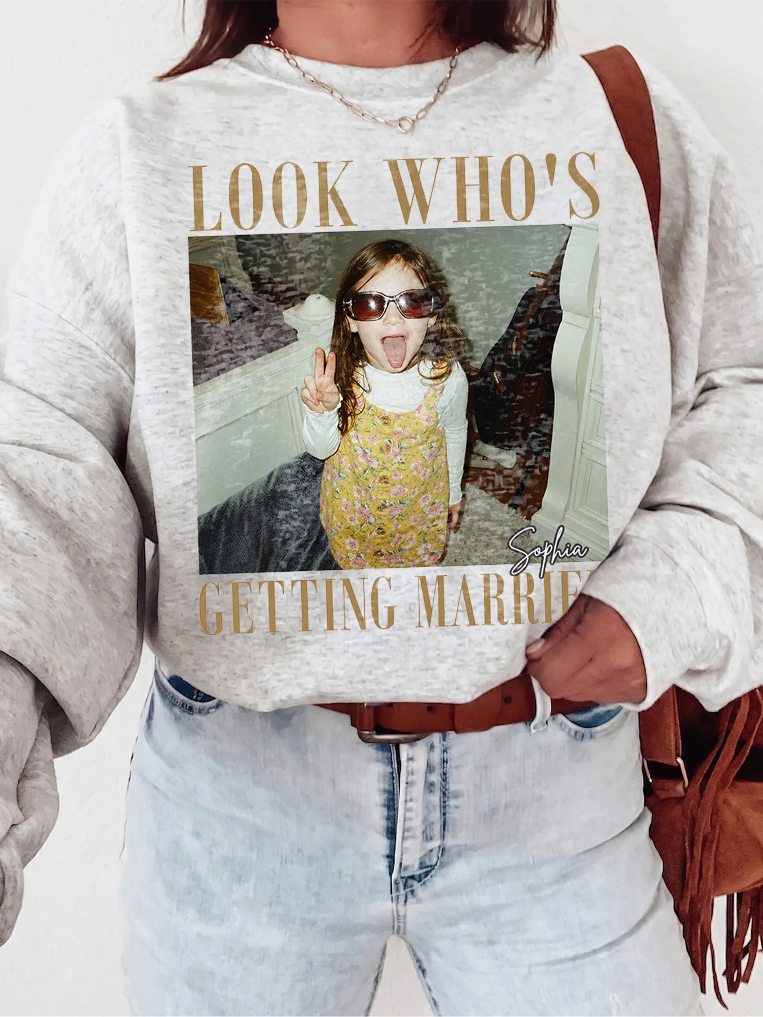 Look Who's Getting Married Custom Photo Tee Personalized Bachelorette Party Shirt